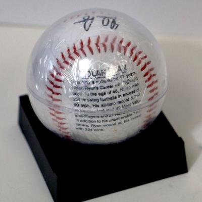 Nolan Ryan Commemorative Baseball in Case - New - L-006