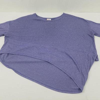LuLaRoe Irma Shirt Women's Size Large, Runs Large. Light Purple