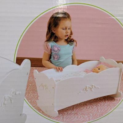 kidkraft tiffany bow doll cradle