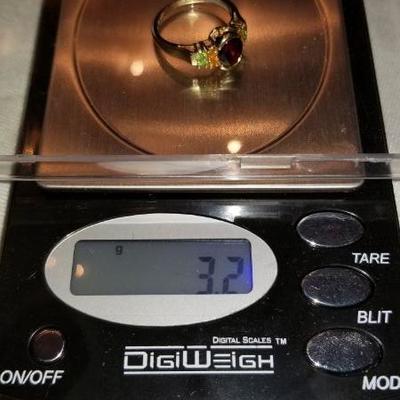 14k yellow gold, 3.2 grams gemstone ring