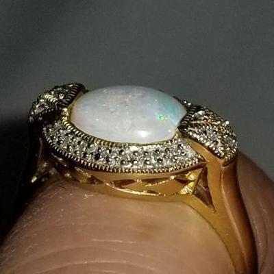 14k Opal and diamond. Inv# 8
