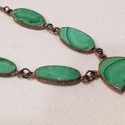 Vintage malachite necklace