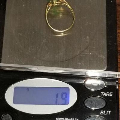 Gold and Jade ring. Inv#5