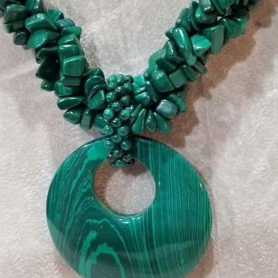 Twisted Malachite necklace