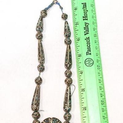 Vintage inlaid necklace