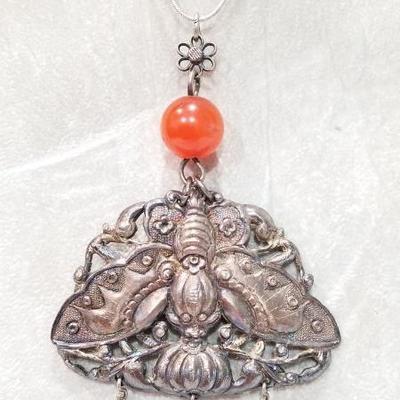 Vintage large pendant necklace