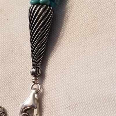 Sterling 4 strand turquoise necklace