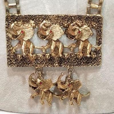 Vintage African / Elephant necklace.