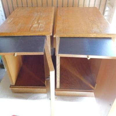 Set of 2 Side Tables with Storage, Writing Board, and Magazine Rack 13