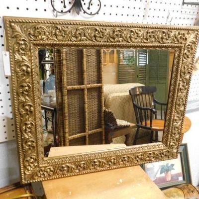 Composite Frame Faux Wood Mirror 25