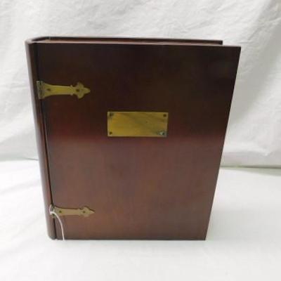 New Wood or Book Case or Box with Brass Fixtures 12