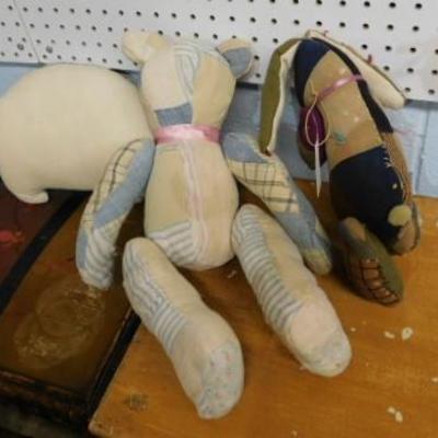 Set of 3 Vintage Patchwork Dolls