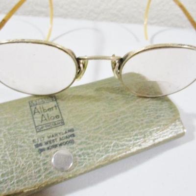 12kt GF Granny Glasses Vintage Marble cane Frames 