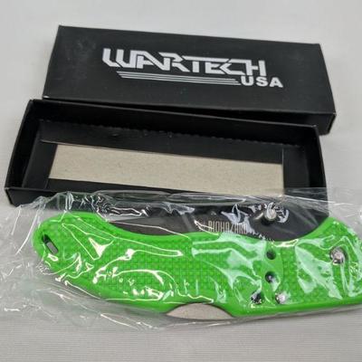 Bright Green Pocket Knife, Wartech, USA - New
