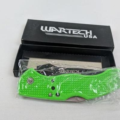 Bright Green Pocket Knife, Wartech, USA - New