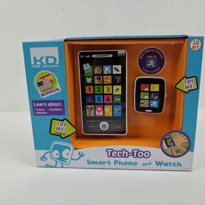 Tech-Too Smart Phone & Watch, KD Kidz Delight, 18m+ - New