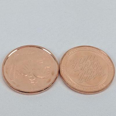 2 Presston Mint 1oz.  .999 Pure Copper, Buffalo & Holding Gates of Doom - New