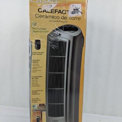 Ceramic Tower Heater with Remote Control, Lasko, Box Open/Damaged - New