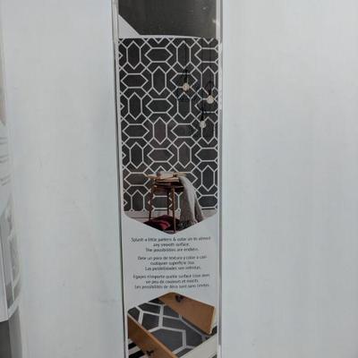 2 Rolls Peel & Stick Wallpaper, Removable & Repositionable, Grey Geometric - New