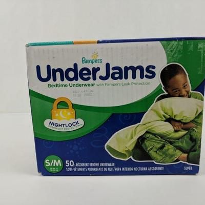 Pampers Under Jams Size S/M 50 Absorbent Bedtime Underwear - New