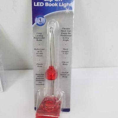 Matchstick Fire Starter & Clip On LED Book Light - New