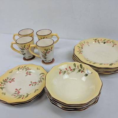 Better Homes Gardens Dishes 4 Mugs 2 Salad Plates 4 Dinner Plates 4 Bowls EstateSales