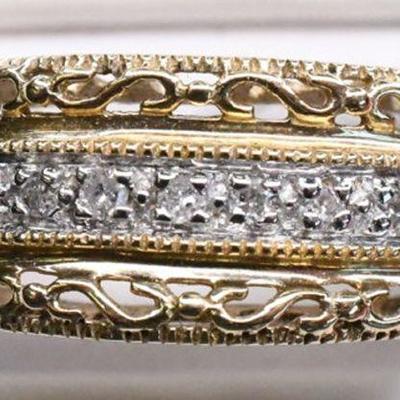 14K Yellow Gold & Natural Diamond Mom Ring - New