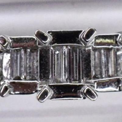 Engagement Ring - 14K White Gold & Genuine Natural Diamond Ring - .80ctw