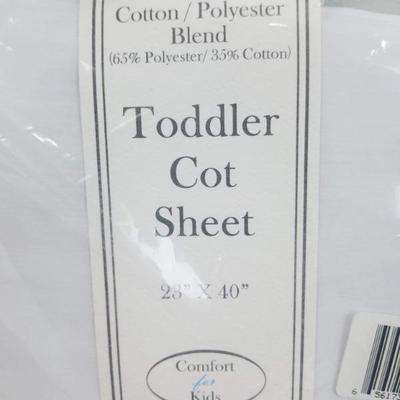 Comfort for Kids: Toddler Cot Sheet White & 2 pc Gray Mini Crib Sheets - New