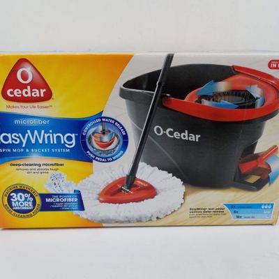 O Cedar Microfiber Easy Wring Spin Mop & Bucket System - New