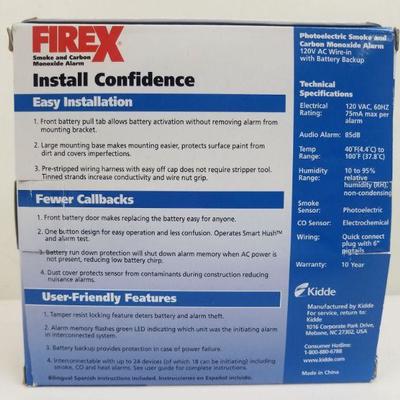 Kidde FireX Smoke & Carbon Monoxide Alarm - New