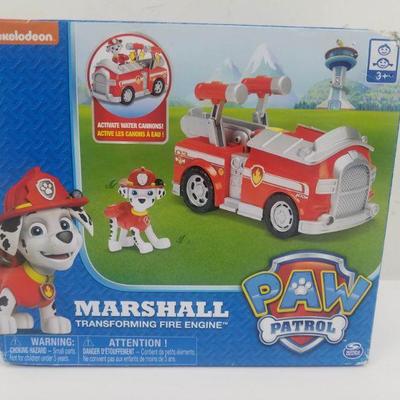 Paw Patrol Marshall Transforming Fire Engine Toy - New