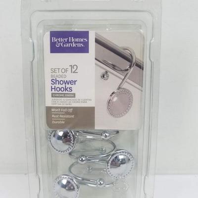 Set of 12 Shower Hooks by BH&G 