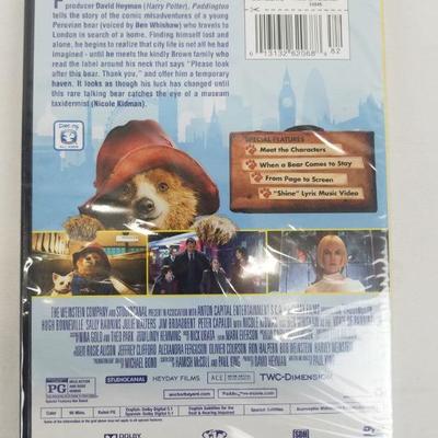 Paddington Movie on DVD, rated PG. Sealed - New