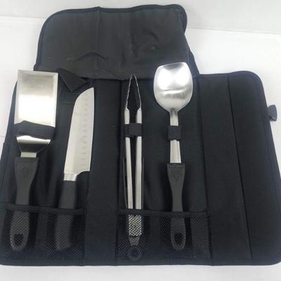 Camp Chef Outdoor Cooking Tools Set of 4 with Carrying Case. No Packaging - New