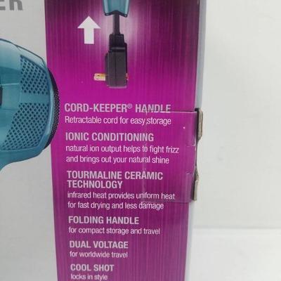 Conair Cord-Keeper Hair Dryer, Fast Drying & Compact 1875 Watt - New