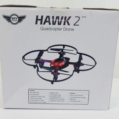 Sky Rider Hawk 2 Quadcopter Drone. Open Box, Tested, Works - New