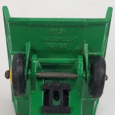 Vintage Matchbox Series No. 51 Green Trailer, Made in England by Lesney