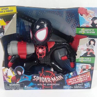 Spider-Man Into the Spider-Verse Shockstrike, Open Box, Tested, Works