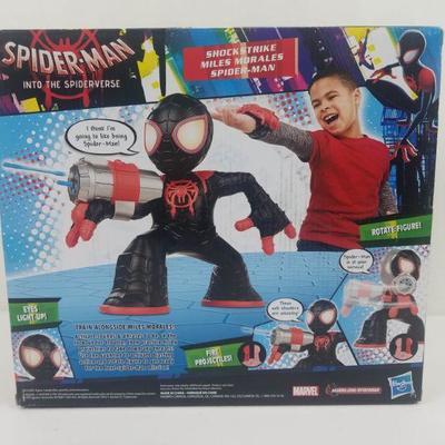 Spider-Man Into the Spider-Verse Shockstrike, Open Box, Tested, Works