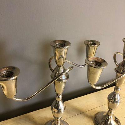 Weighted sterling Silver Candelabra Pair