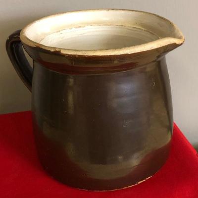 Antique Stoneware crock Milk Pitcher 