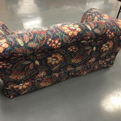 Navy Blue floral/paisley - loveseat