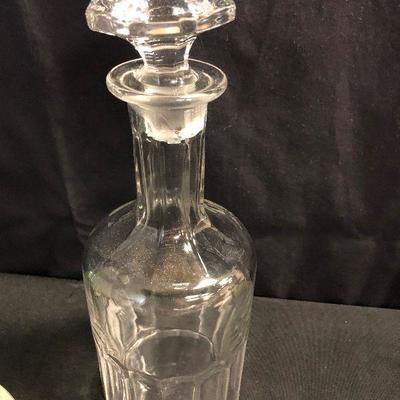 Lot 91 (3) Clear Decanters with cork tops