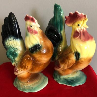 Ceramic Hen & Rooster 