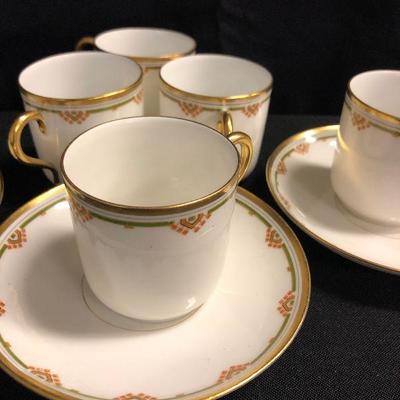 Set of Limoges Lot 93 Demitasse cups and saucers