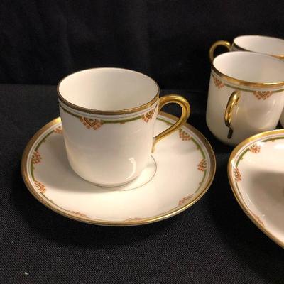Set of Limoges Lot 93 Demitasse cups and saucers