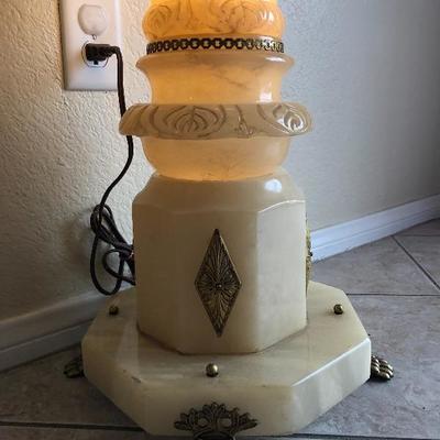 Antique Stone Lamp Stand 