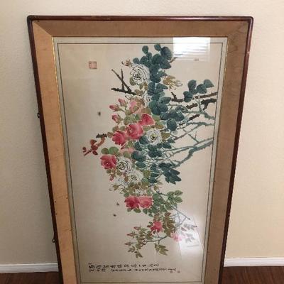 Antique Rose Art - Chinese Water color 70s'