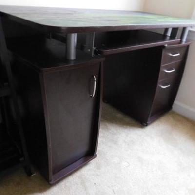 Knee Hole Computer Desk with File Drawer and Storage